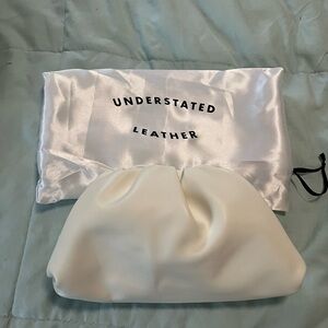 Understated Leather Crescent Clutch